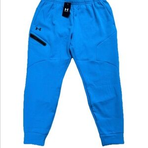 $100 Under Armour Men UA Unstoppable Fleece Joggers Blue 1379808 452